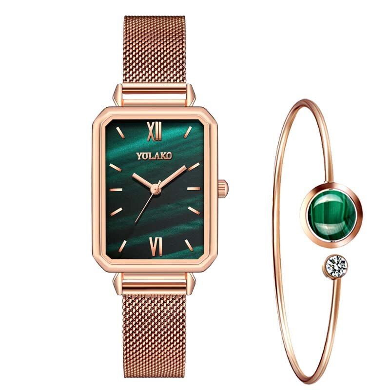 2020 reloj mujer kol saati  Women Watches  Rose gold Silver Ladies Bracelet Watch womens quartz dress wristwatch feminino