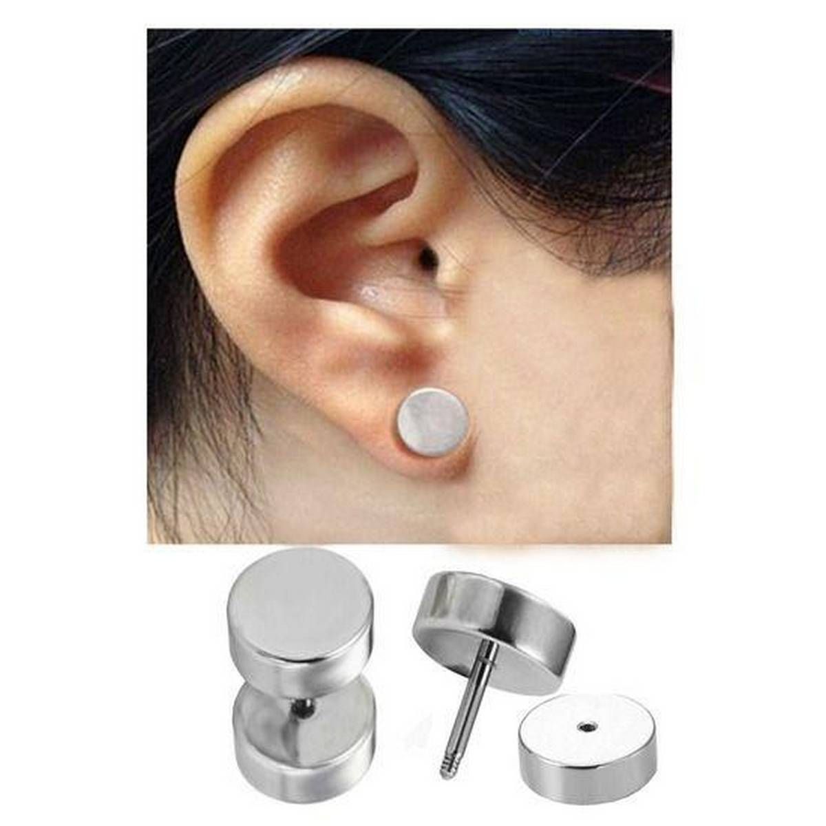 Stainless Steel Stud Earrings - 1 Pair