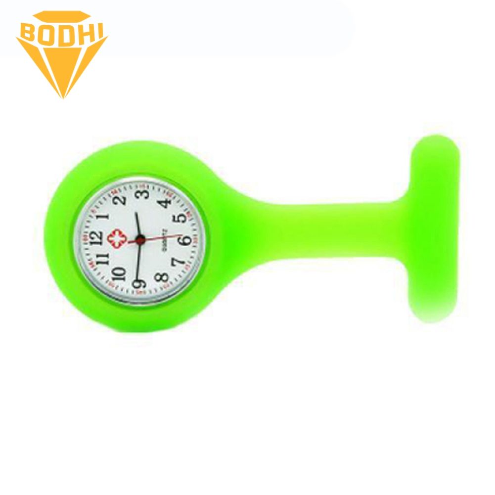 BODHI Silicone Nurse Watch Brooch Fob Pocket Tunic Quartz Movement Watch Watches