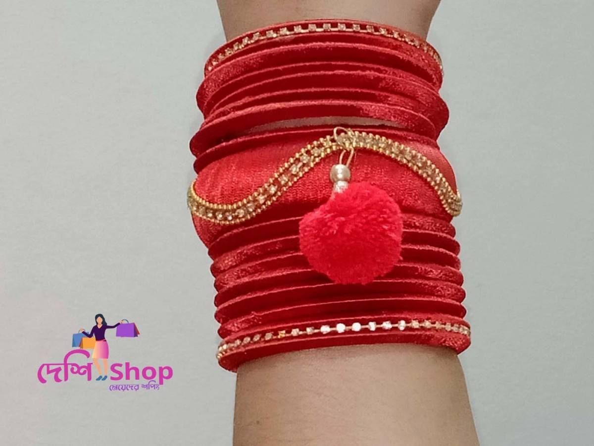 Silk thread reshmi bangle Churi bracelets for women and girls fashion