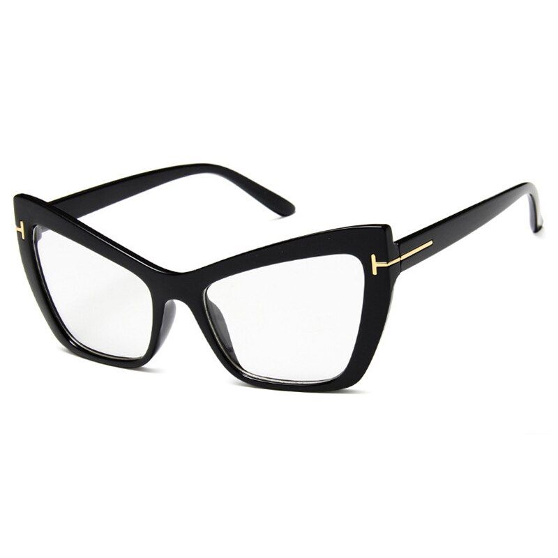 C5ClearDCM Fashion Women Cat Eye Sunglasses Brand Designer Eyewear Mirror Lens Vintage Sun Glasses UV400
