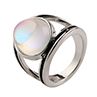 Fashion Women Big Oval Multicolor Faux Moonstone Finger Ring Jewelry Decor Gift