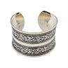 Bohemian Flower Engraving Open Bangle Carved Cuff Brelet Women Jewelry Gift