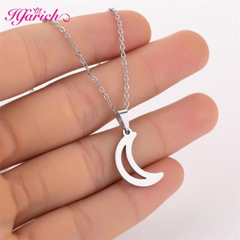 Hfarich Origami Cat Necklaces Pendants Girls Jewelry Kids Collar gato Stainless Steel Geometric Cat Necklace Pet Lover Gifts