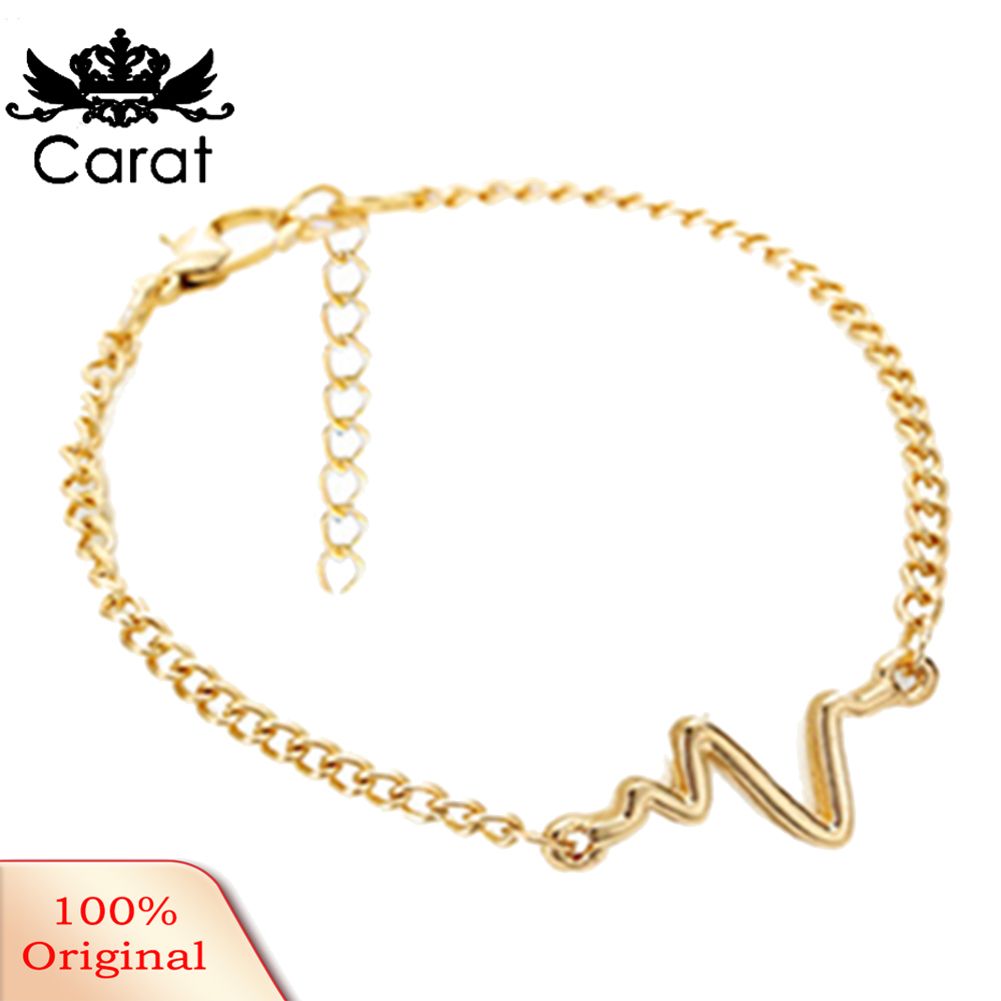 Unique Sound Wave Bangle Chain Bracelet Wristband Women Couple Jewelry Gift