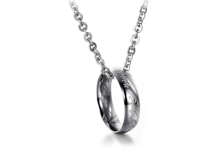 Fashion Lord of the r ings Charm Pendant Necklace For Women Men Stainless Steel Necklaces & Pendants lovers Gift Jewelry Bijoux