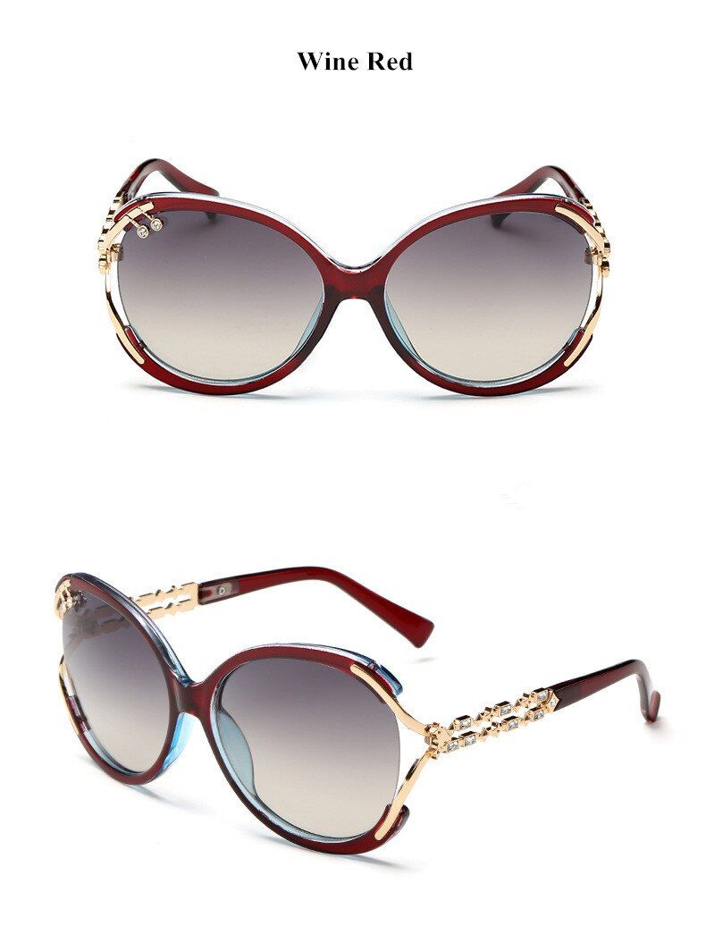 color 3VWKTUUN Vintage Big Sunglasses Women Crystal Frame Sun Glasses Retro Oversized Glasses Female Eyewear Brand Outdoor Sport Oculos