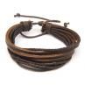 1 Pc Fashion Women/Men Multilayer Faux Leather Brelet Casual Braid Bangle