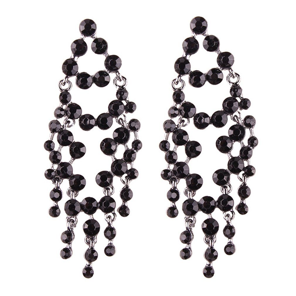 Luxury Crystal Earrings Super Cool Waterdrop Long Earrings Big Women Earrings