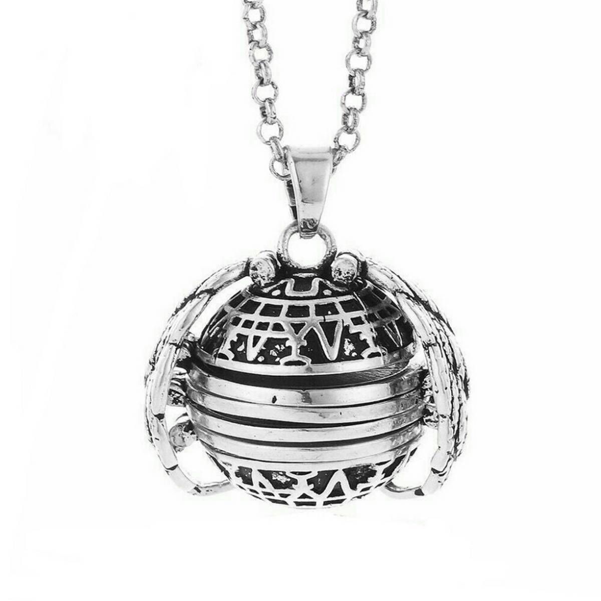 Unisex Fashion Expandable Multi Photos Ball Pendant Locket Chain Necklace Gift