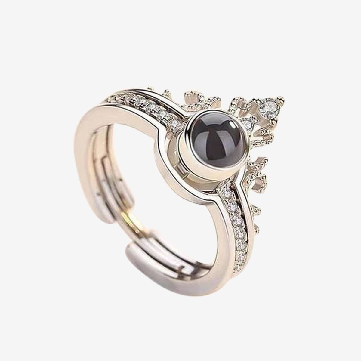 100 Languages I Love You Adjustable Projection Rings, Romantic Ring for Girls