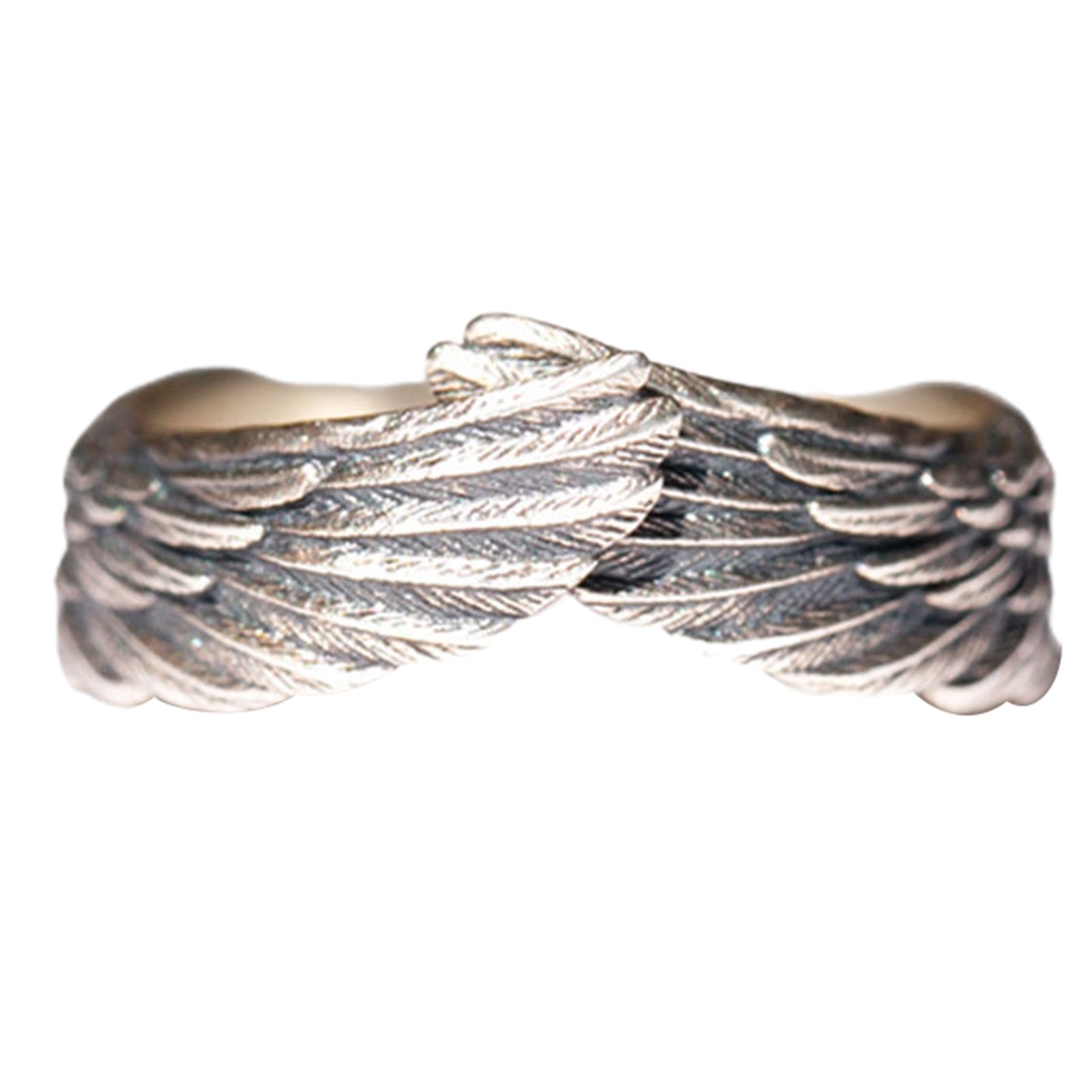 Ring Adjustable Angels Wing Shape Open End Exquisite Couples Ring Ornament for Daily Use