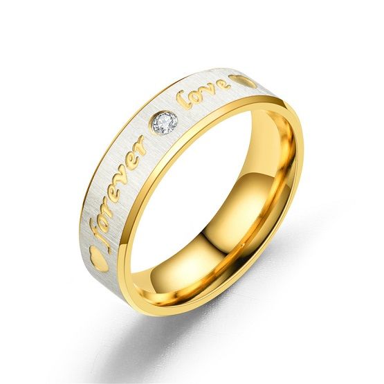 New fashion  fashion ring exquisite -studded  beveled side gauze forever love ring