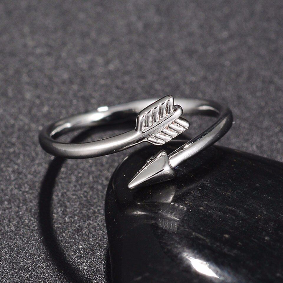 Minimalism Unisex Fashion  Adjustable Stainless Steel Rings Sliver For Lovers Trendy  Wedding Rings Jewelry