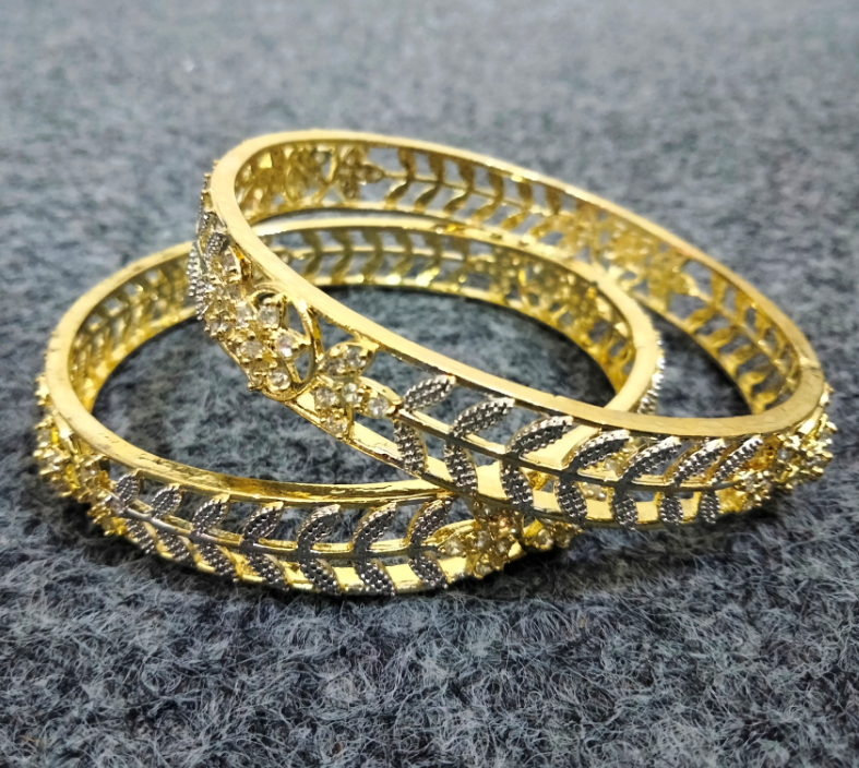 Wonderful American Diamond cut Bangles set 2pcs