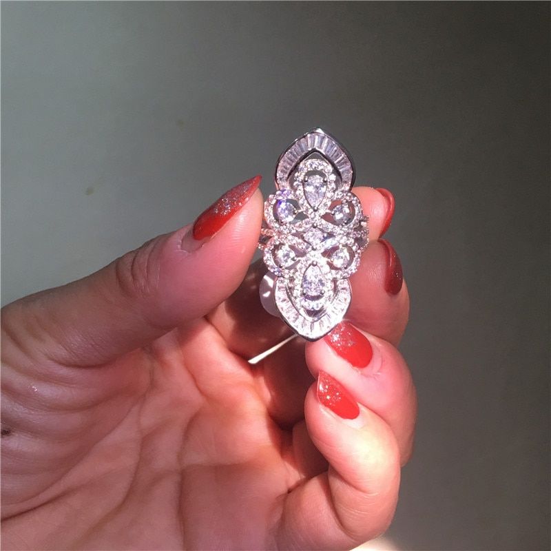 choucong 8 styles Statement Luxury Promise Ring 5A Zircon 925 Sterling Silver Unique Wedding Band Rings for women Party Jewelry