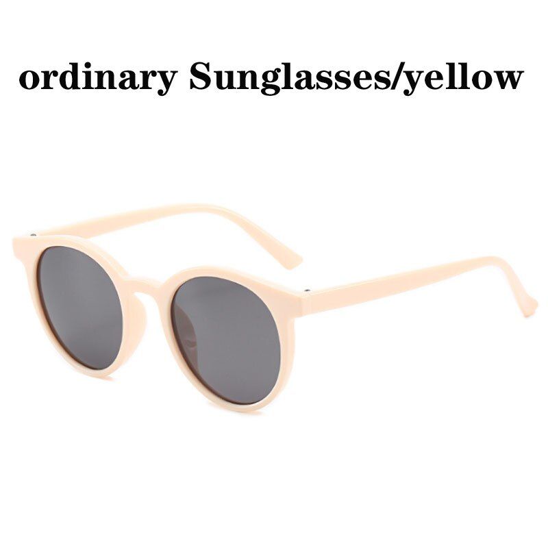 ordinary yellow Myopia -5.0Anti-UV Round Finished Myopia Sunglasses Women Men Short-sighted Eye Glasses 0 -0.5 -1.0 -1.5 -2.0 -2.5 -3.0 -3.5 -4.0 -4.5 -6.0