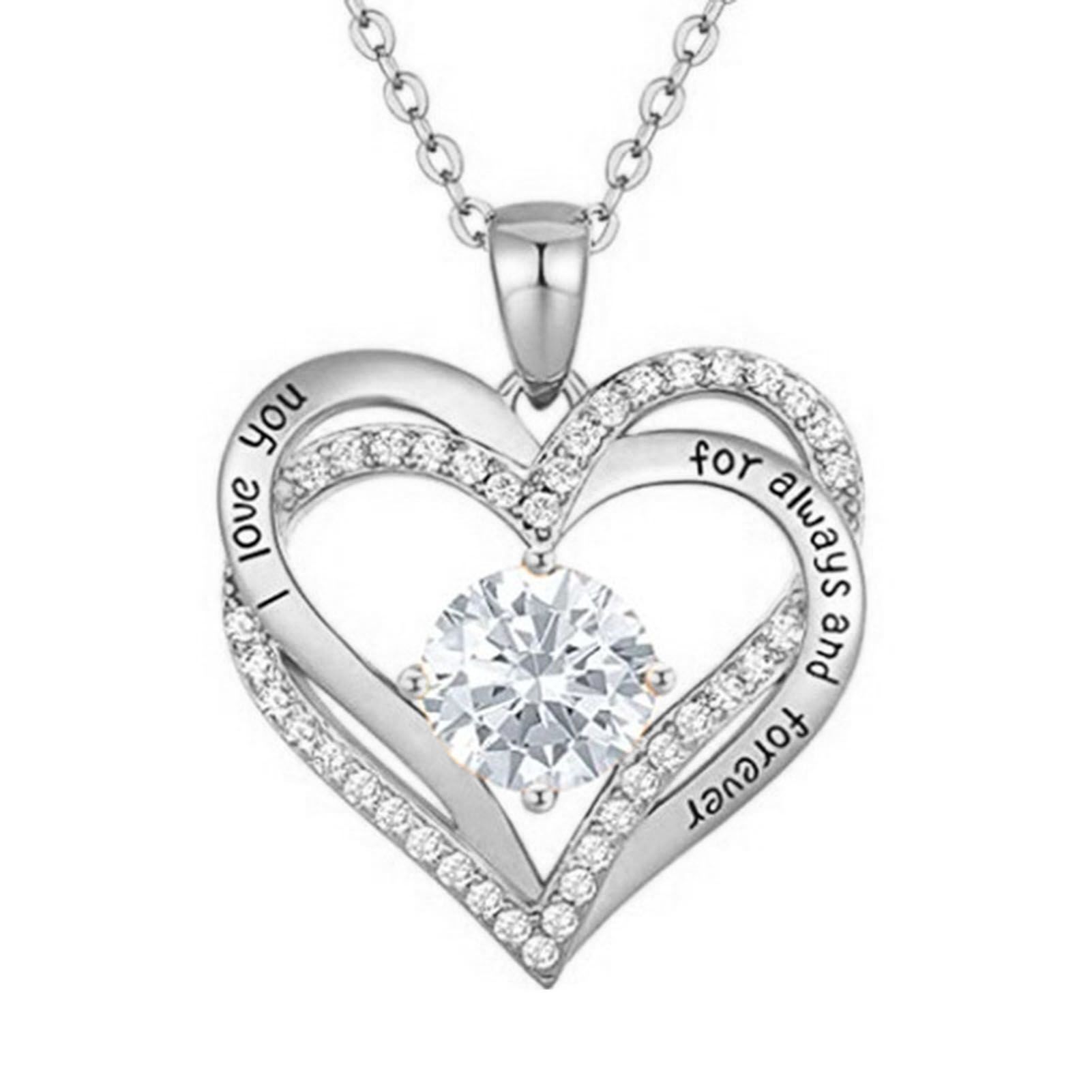 Clavicle Chain Shiny I Love You Birthstone Women Neckle