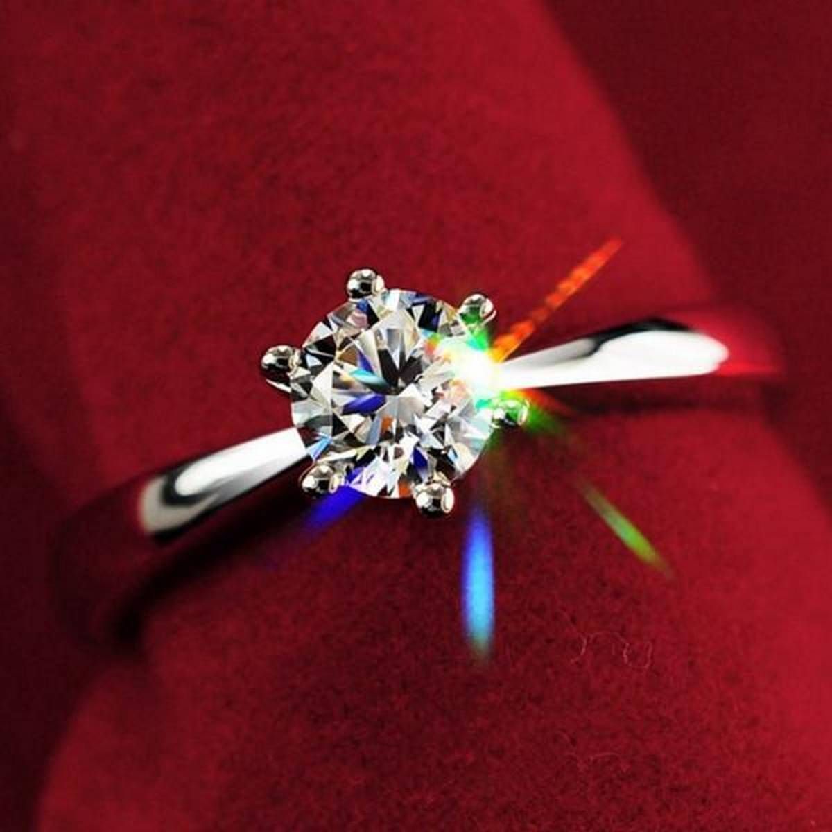 Women Finger Ring Silver Color