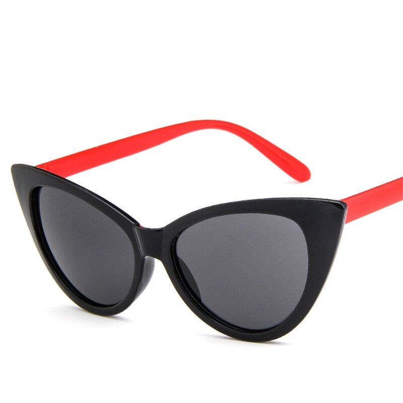 Black red Gray(L)Two Sizes Vintage Cat Eye Sunglasses Women Luxury Cateye Eyewear Trend Outdoor Shopping Glasses Oculos De Sol Gafas UV400