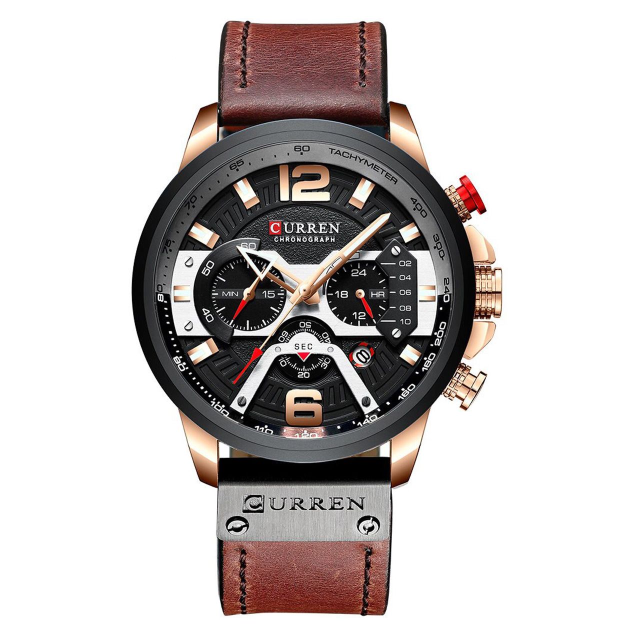CURREN 8329 Mens Watches Top Brand Luxury Leather Sports Watch Men Fashion Chronograph Quartz Man Clock Waterproof Masculino