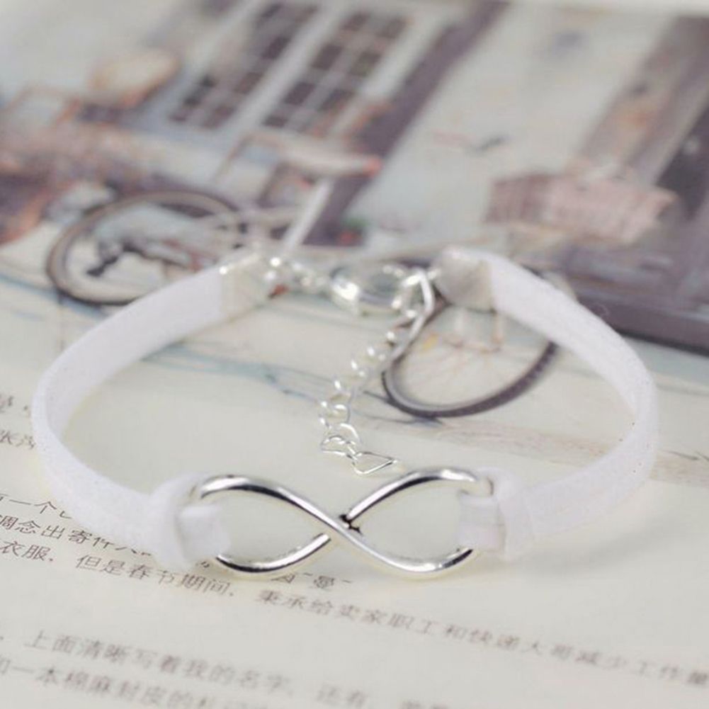 Simple Unisex Infinity Lucky 8 Friendship Lovers Velvet Bracelet Bangle Jewelry