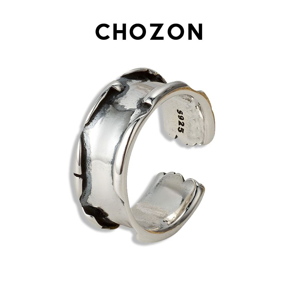 S925 Sterling Silver Chain Hemp Cross Crown Ring Vintage Wind Do Old for Woman Open Resizable Simple Finger Rings Wholesale