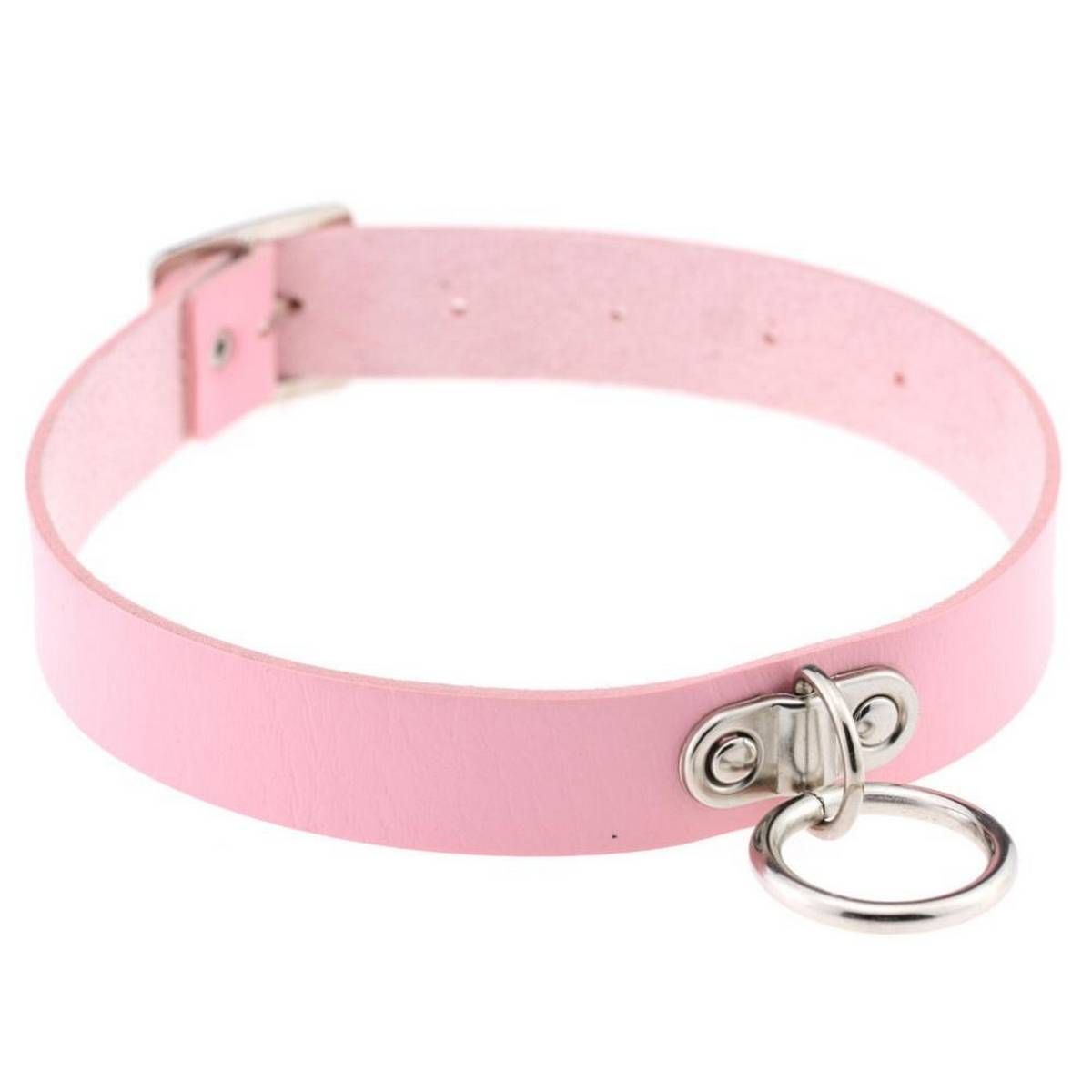 Leather choker collar Round Circle pendant Choker Necklace Women Punk Style chocker Fashion Goth jewelry