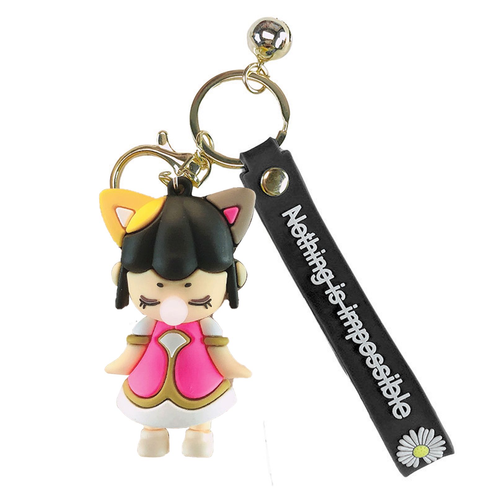 Keychain Eco-friendly Compt Keychain with Lanyard Dolls