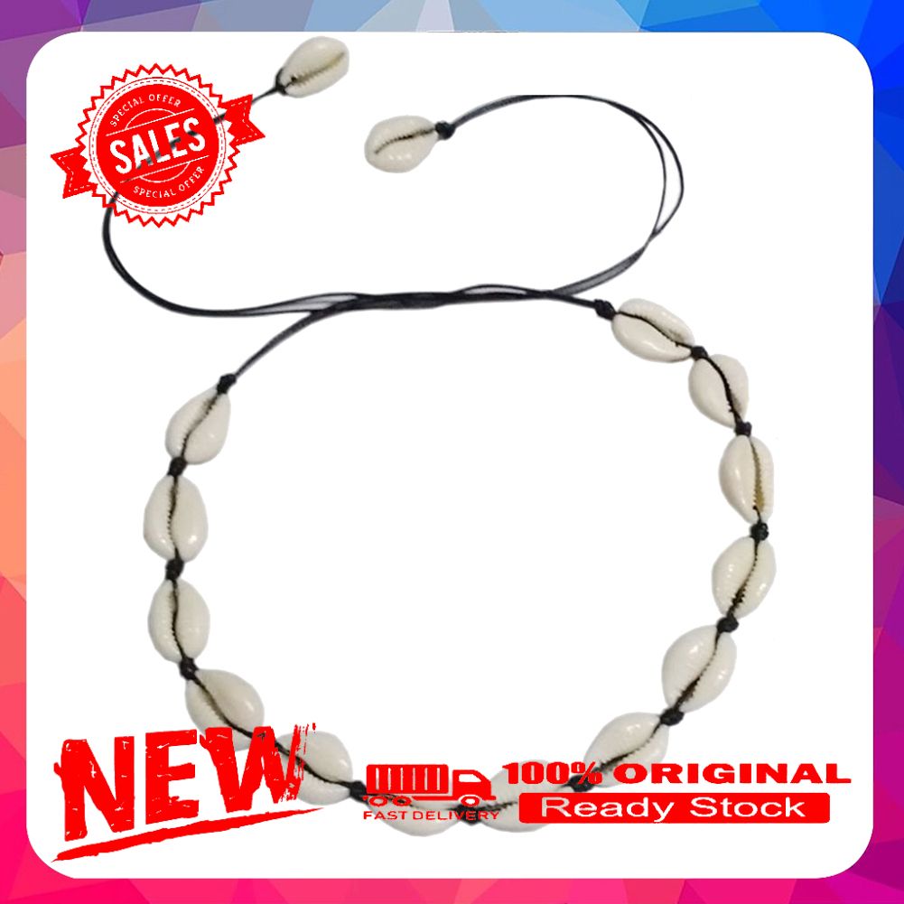 Hawaiian Women Girl Sea Shell Charm Handmade Woven Choker Necklace Jewelry Gift