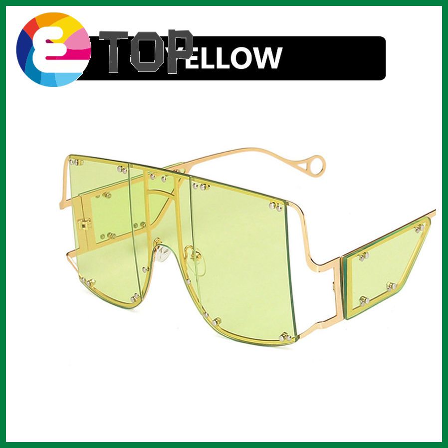 big frame metal sunglasses punk Rihanna sunglasses