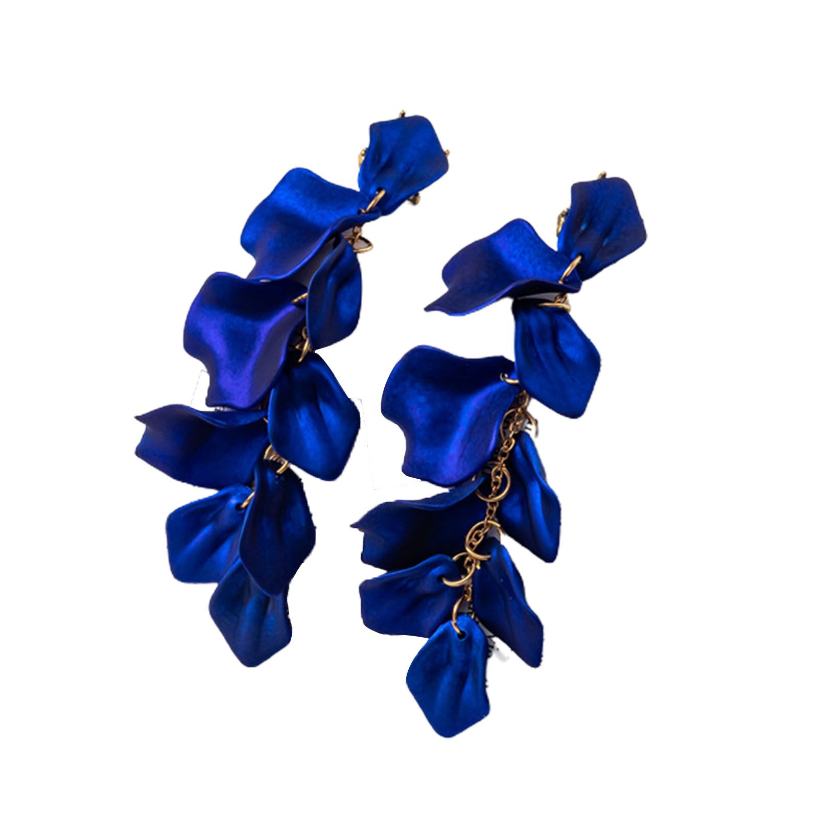 Drop Earrings Piercing Long Tassel Petal Stud Earrings