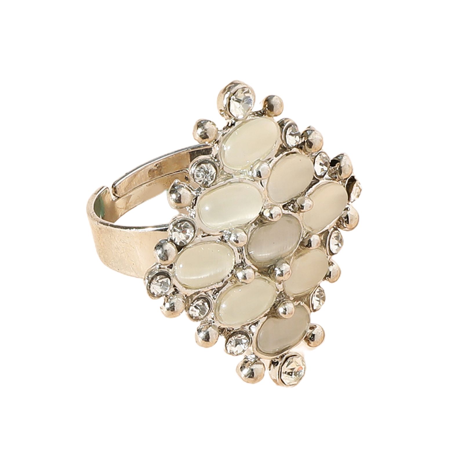 Finger Band Decorative Full Rhinestone Square Finger Band