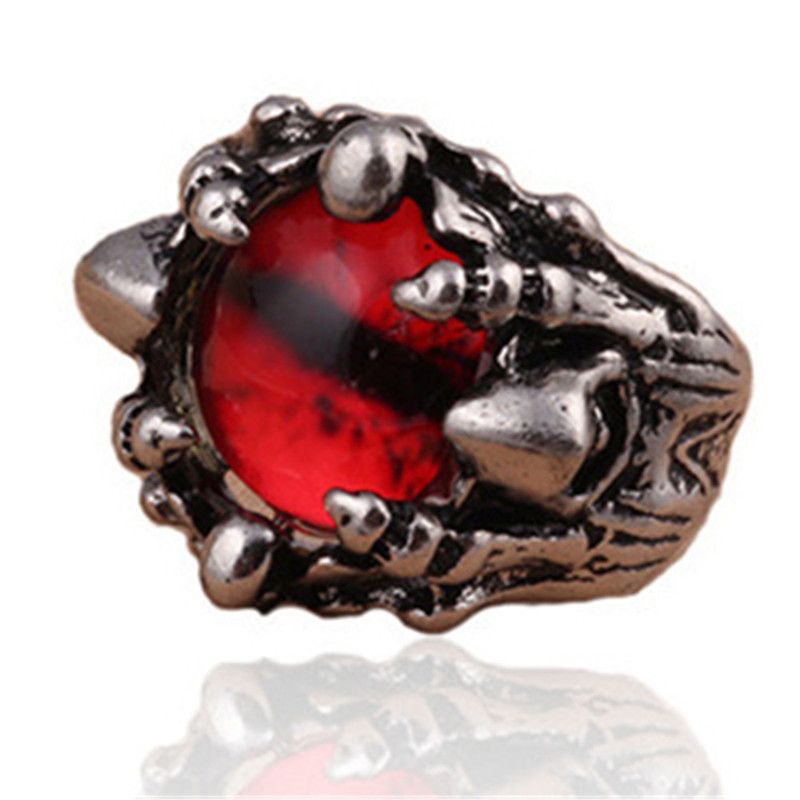 Ring Men Retro Rings Skeleton Devil Evil Eye Male Ring Jewelry