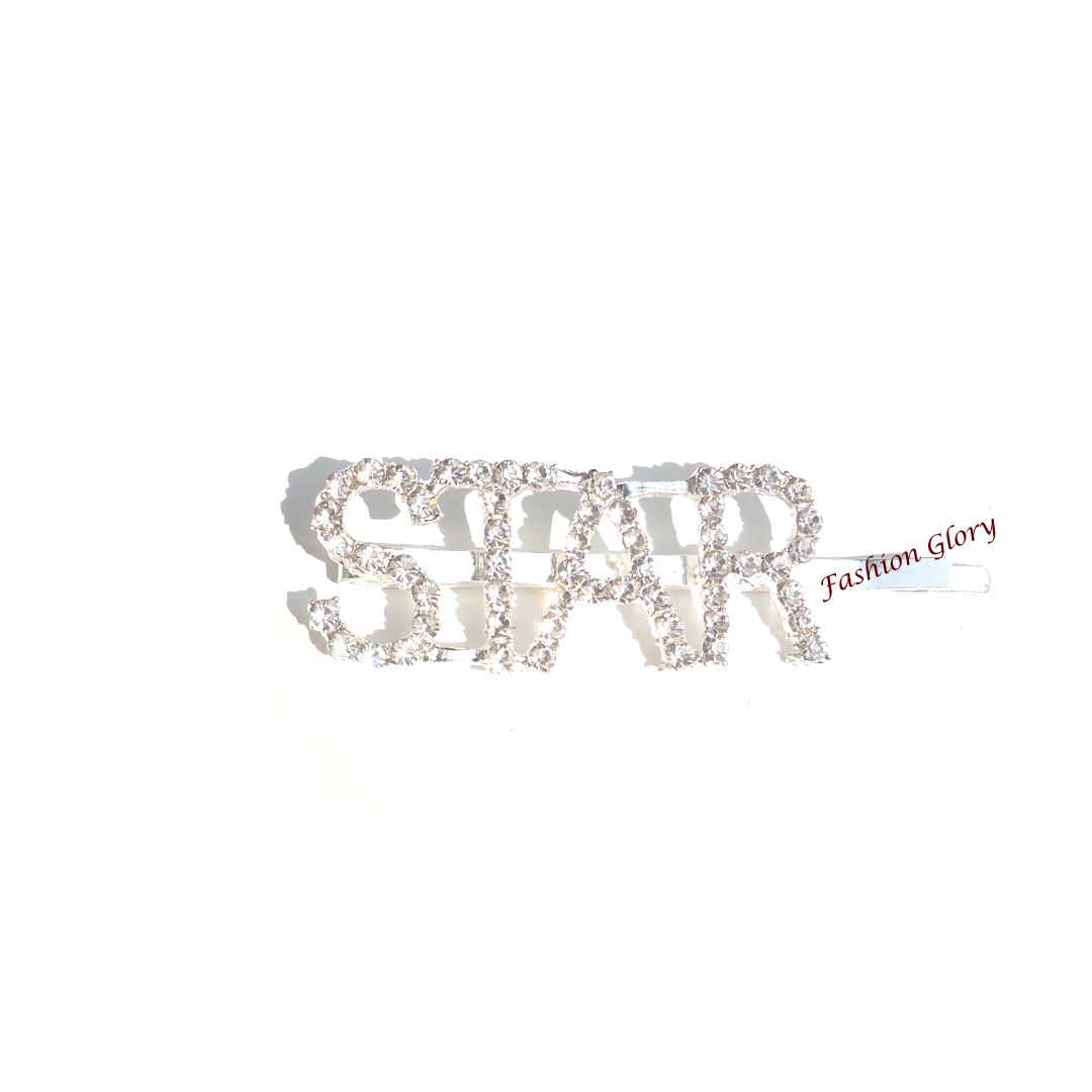 Women Girls Bling Rhinestone Hair Pins Accessories Custom Sparkly  Zodiac Hair Clip.