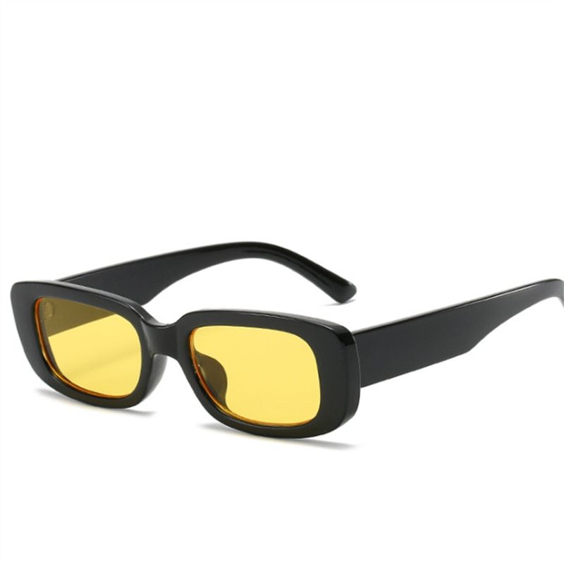 Rectangle Sunglasses Women Men Fashion Retro Small Sun Glasses Female Black Red Glasses Vintage Eyeglasses Shades UV400
