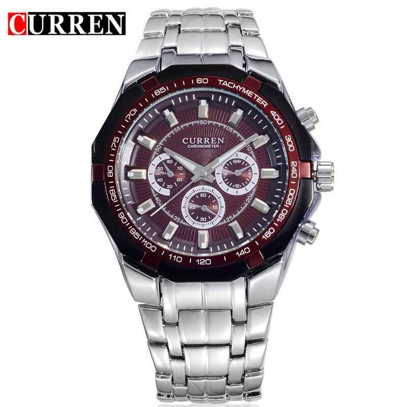 CURREN 8084 Waterproof 30M Quartz Watch For Men  Fashion Stainless Steel Wristwatch 8084 Casual Sport Watch Male Clock Montre Homme