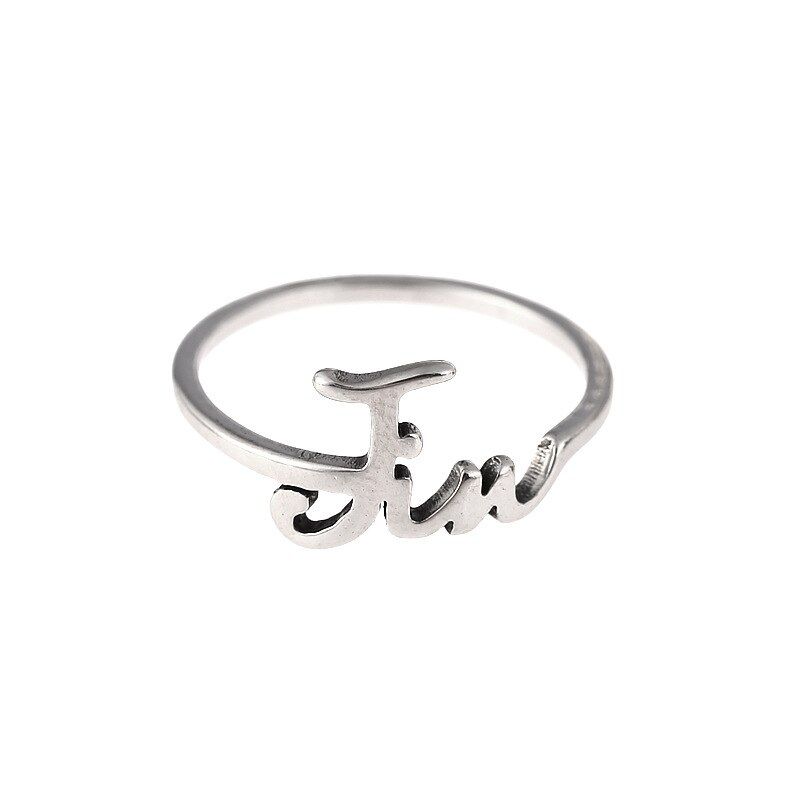 Kpop Bangtan Boys Name Logo Ring Silver color JHOPE V JIMIN JUNG KOOK RM JIN SUGA  Jewelry