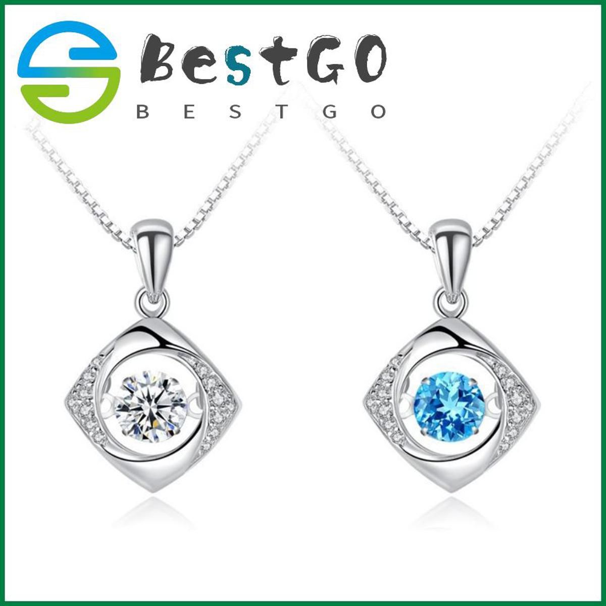 Smart Beating Four-Leaf Clover Pendant Korean Collarbone Chain Accessories Female Topaz Necklace