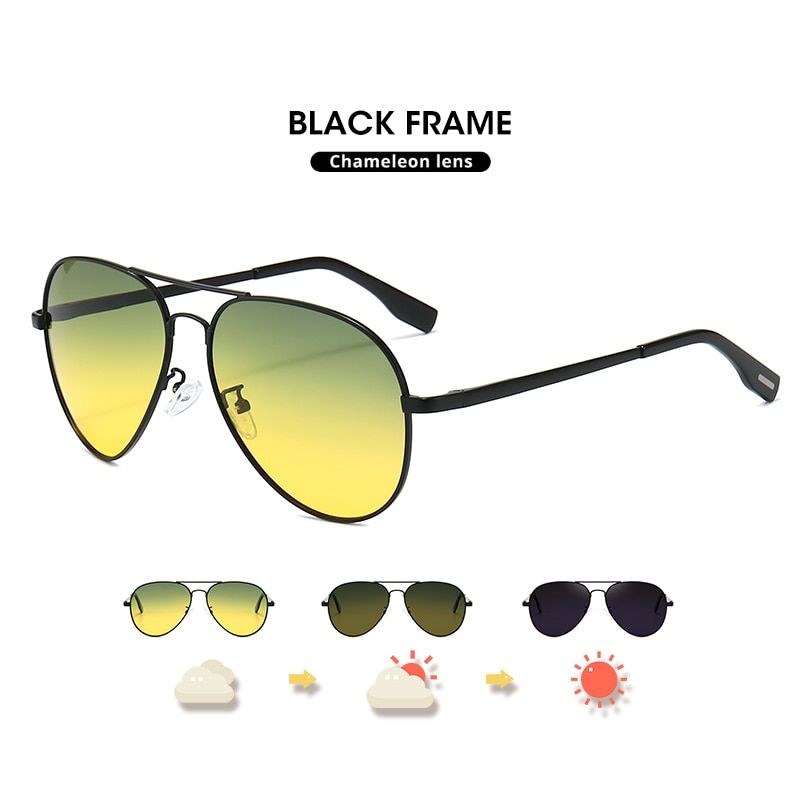 LIOUMO ot Sunglasses larized Men Photochromic Day Night Driving Glasses Women Chameleon Goggle UV400 lentes de sol hombre-Black-Day Night-Orial
