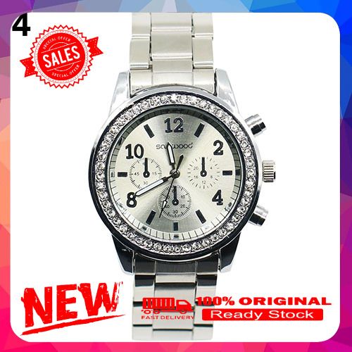 Vist Fox Women's Bling Rhinestone Inlaid Stainless Steel Band Quartz Luxury Wrist Watch
