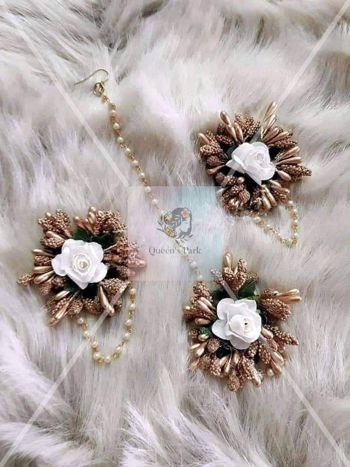 New fashionable design earrings and tikli set