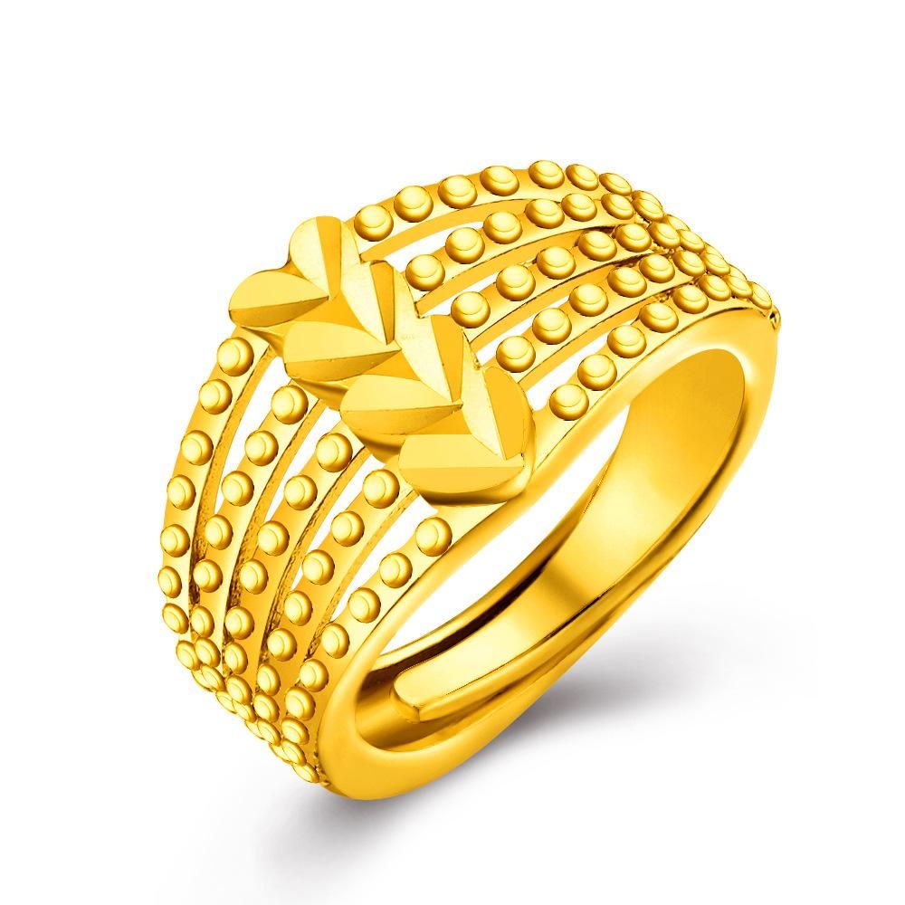 MEEKCAT Arab Gold Color Free Size Ring for Women/Teenager,Middle East Dubai Wedding Jewelry Ethiopian African Party Gift #093806