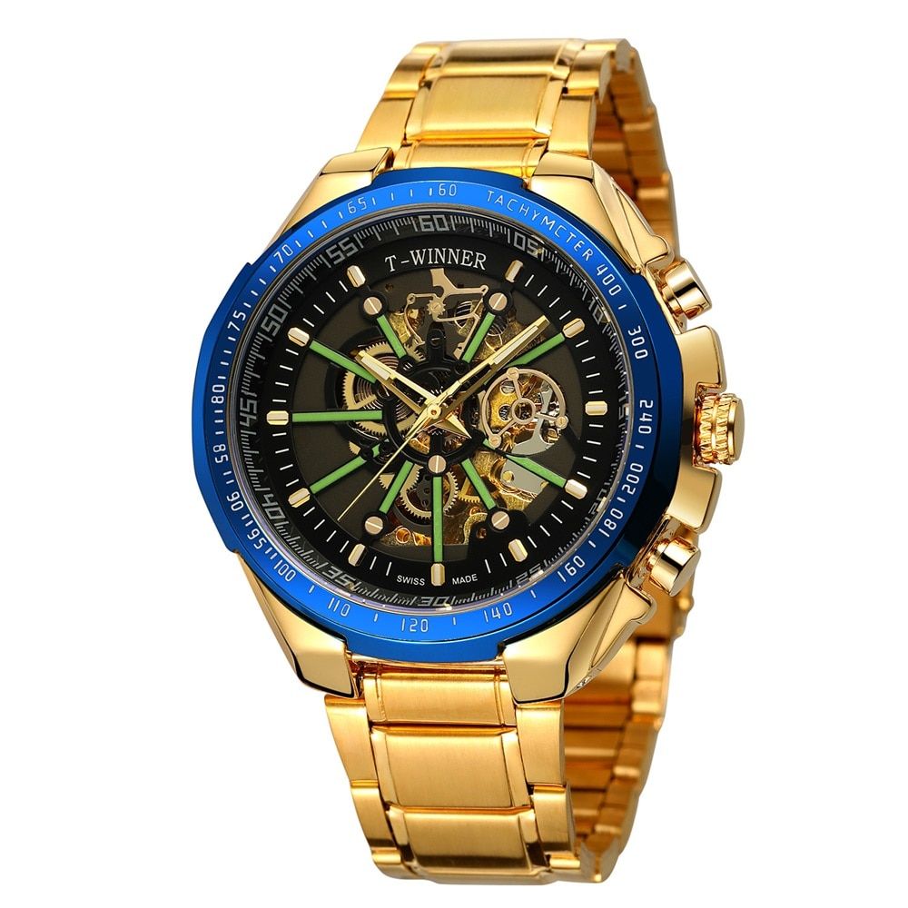 New T Winner Mechanical Watch Mens Fashion Hollow Cool Mechanical Watch Automatic Mechanical Watch Mens Watch