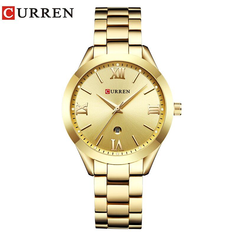 CURREN 9007 Top Luxury Brand Women Quartz Watch Ladies wristwatches Display Date Dress Female Clock montre femme mujer【With Box】