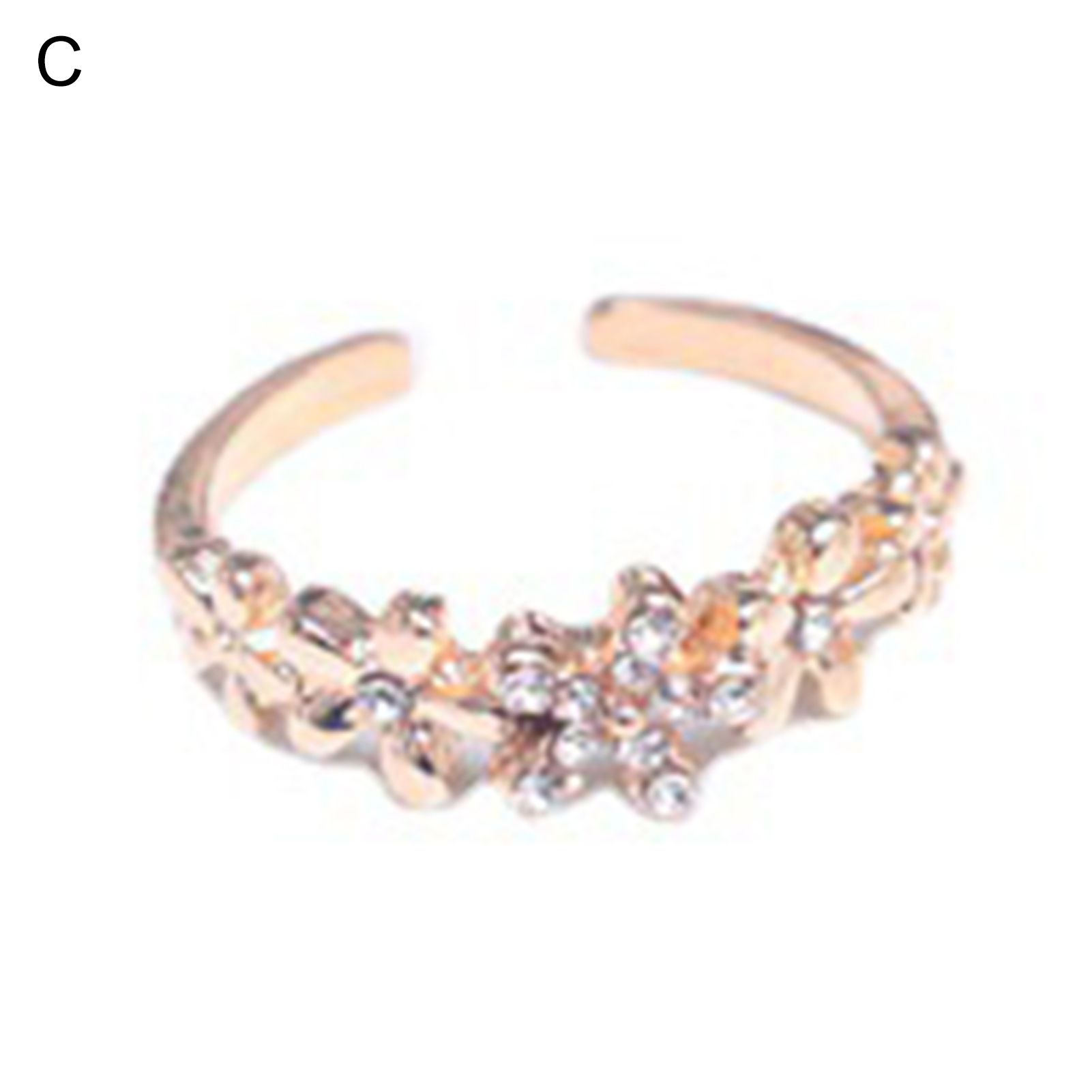 Finger Ring Exquisite Shape Rust-proof Alloy Women Sparkling Butterfly Ring Wedding Jewelry for Lady