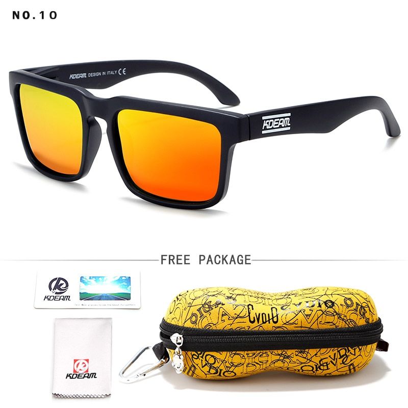 Timeless Unisex Sunglasses Polarized Steampunk Goggles lunettes de soleil Mirror Glasses Men With Skull Peanut Case