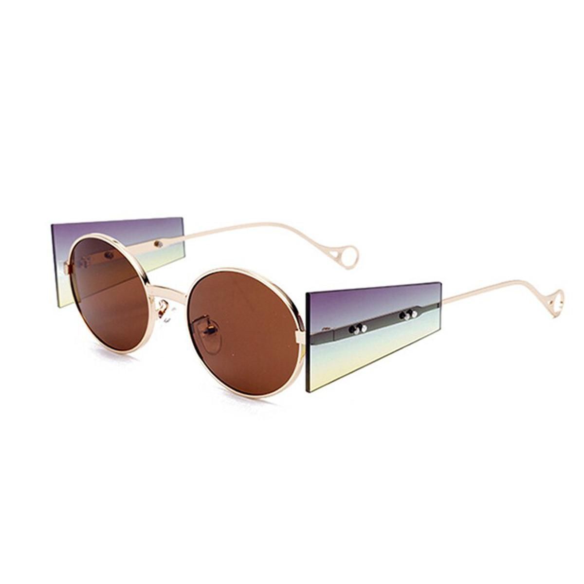 TeaSO&EI Fashion Oval Steampunk Sunglasses Women Luxury Brand Designer Retro Round Punk Female Sun Glasses Shades UV400 Men Eyewear