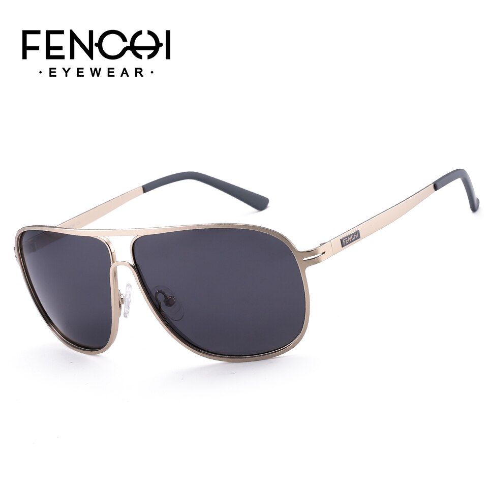 C3FENCHI Sunglasses Men Polarized Square Retro Driving Vintage Super Light Fishing Sunglasses Eyewear Polaroid