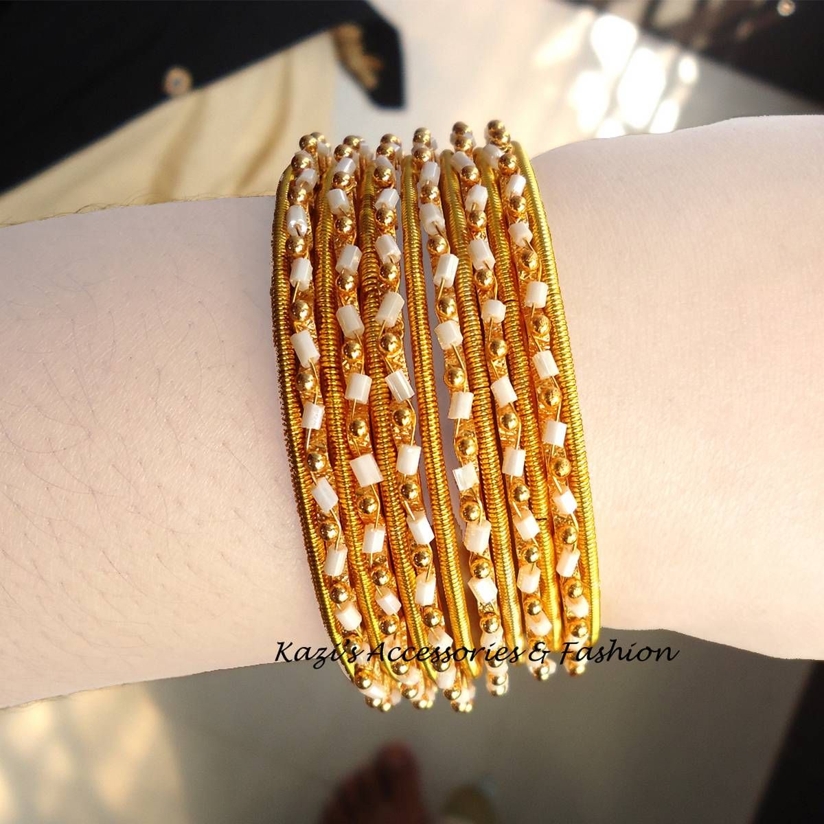 Alloy Bangle Traditional Silver Plated with pearl Designer Bangles 13 pcs Jewellery For Women.